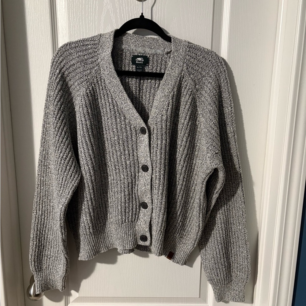 Roots Gray Women's Cardigan Sweater